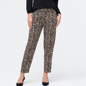 J Crew Cheetah Leopard Print Jamie Woven Pant Dress Pant